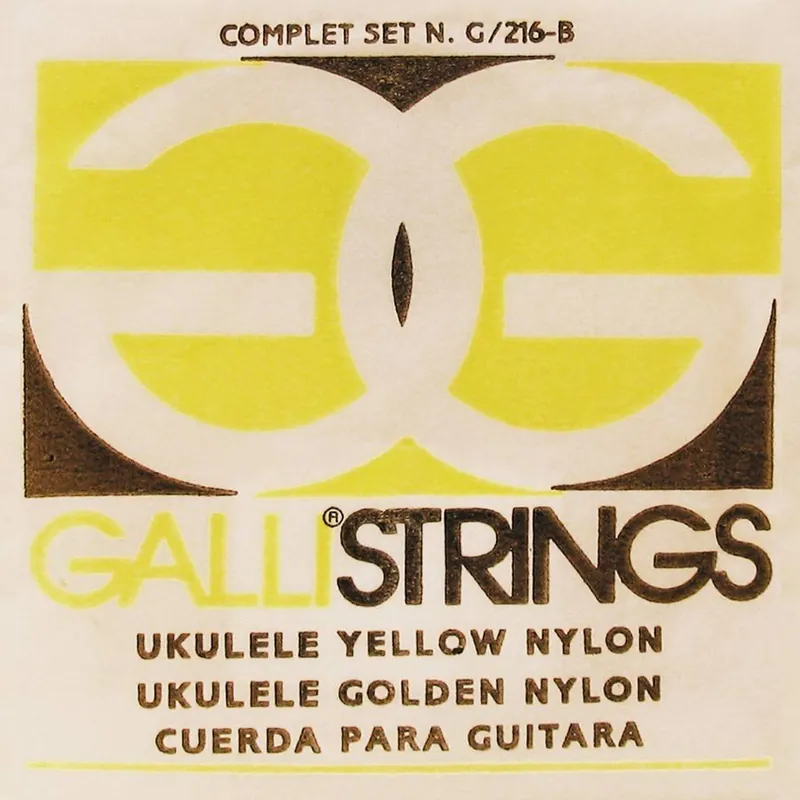 Oferta limitowana struny do ukulele sopranowego GALLI G-216-Y Yellow Nylon