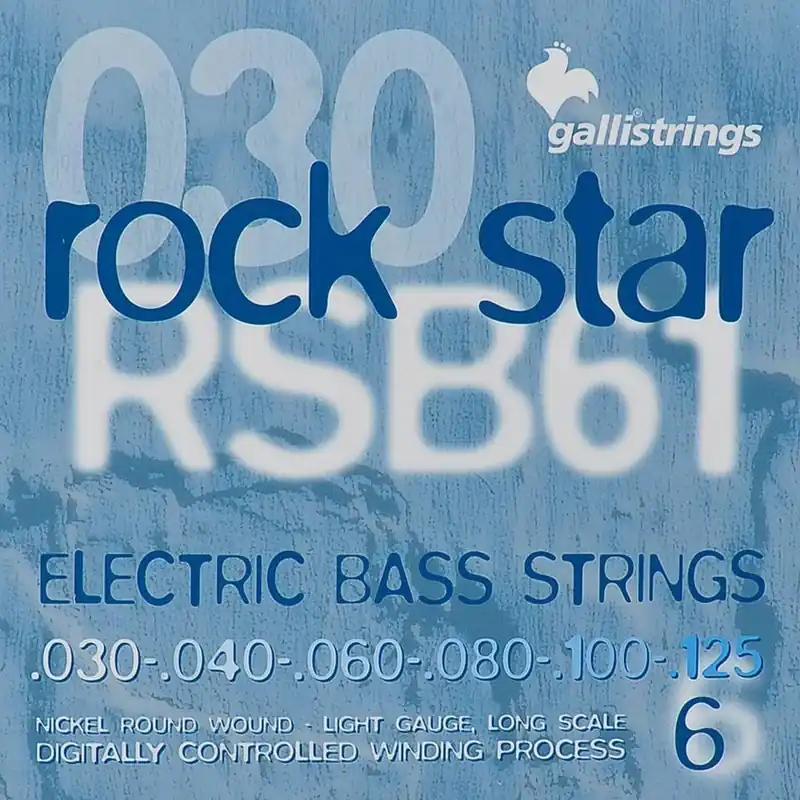struny do gitary basowej 6str. GALLI STRINGS - ROCK STAR RSB61 NICKEL WOUND /030-125/ Wysoka jakość