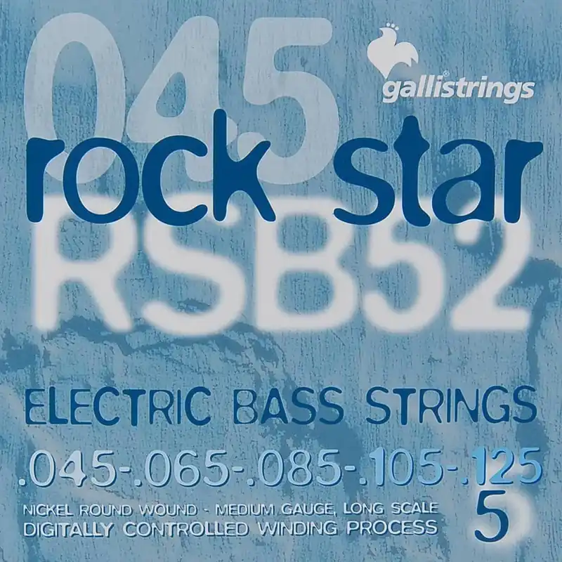 struny do gitary basowej 5str. GALLI STRINGS - ROCK STAR RSB52 NICKEL WOUND /045-125/ Łatwy zwrot