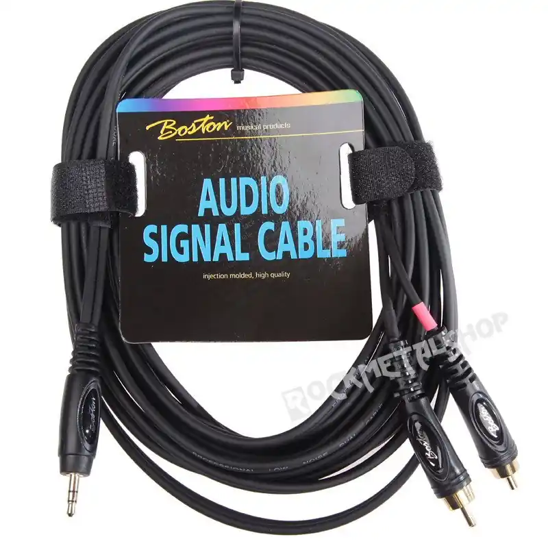 Tylko do końca tygodnia przewód audio BOSTON 2 x RCA (cinch) - mały jack (3.5mm) stereo / 6m
