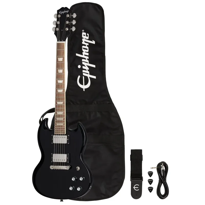 Epiphone Power Players SG (Incl. Gig bag, Cable, Picks) EB - zestaw gitarowy Popularny