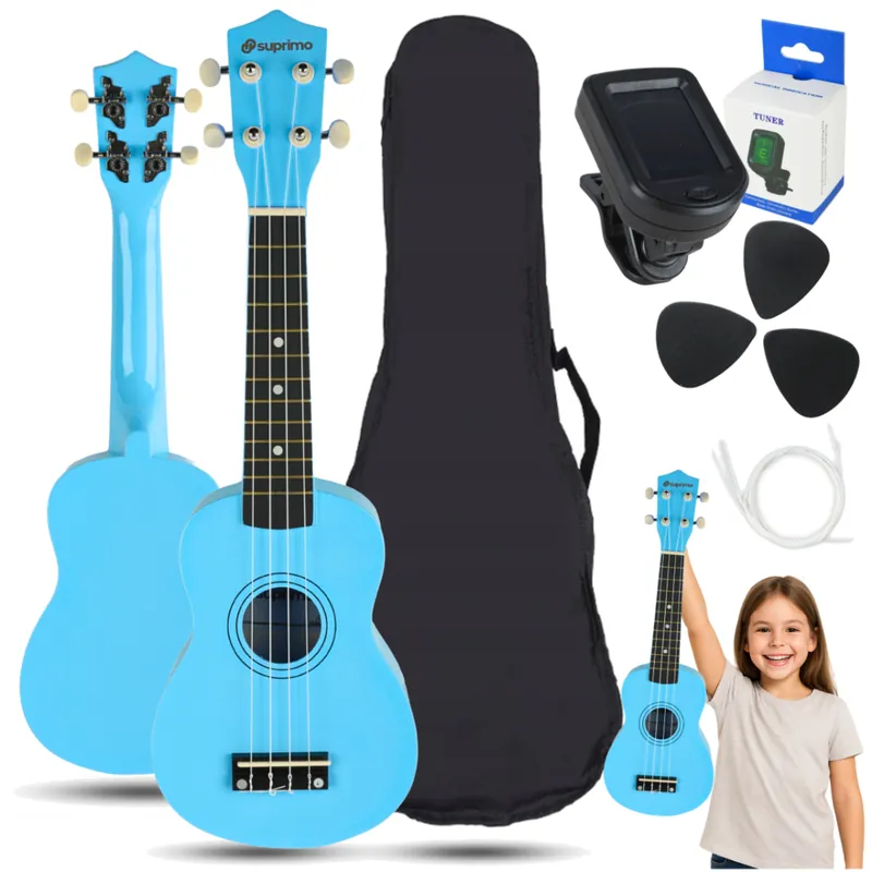 Nie przegap SUPRIMO UK21 SET LB - ukulele sopranowe dla dzieci do nauki gry