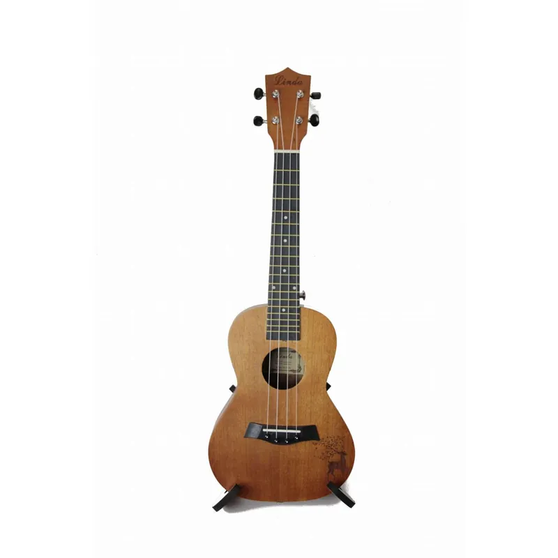 Wyprzedaż Akmuz U23Q BK LINDA JELEŃ Ukulele koncertowe + pokrowiec